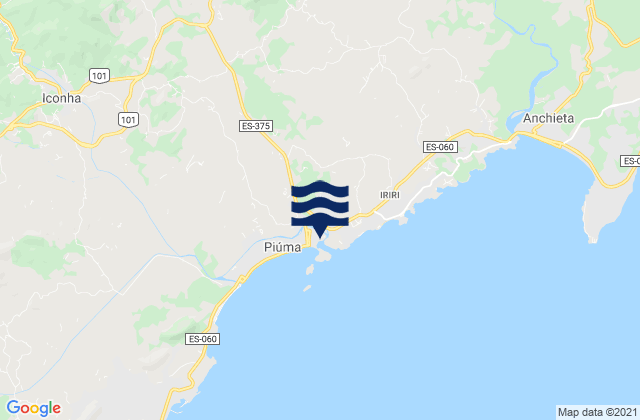 Piúma, Brazilの潮見表地図