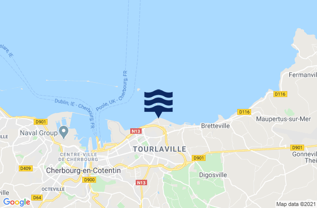 Plage Collignon, Franceの潮見表地図