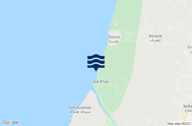 Plage Sidi-Rbat, Moroccoの潮見表地図