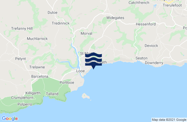 Plaidy Beach, United Kingdomの潮見表地図