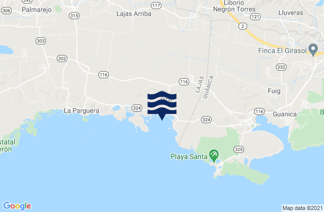 Plata Barrio, Puerto Ricoの潮見表地図