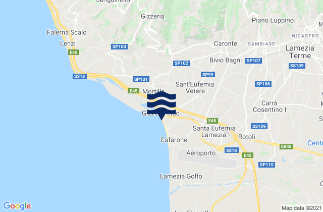 Platania, Italyの潮見表地図