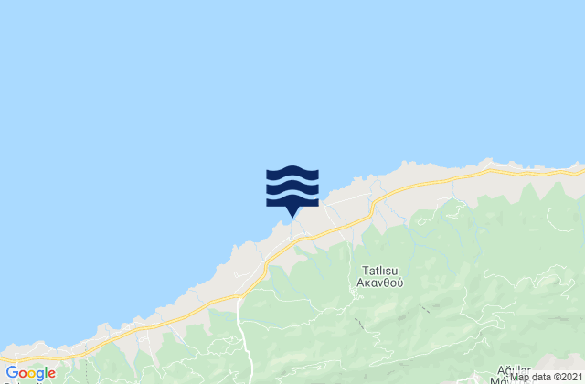 Platáni, Cyprusの潮見表地図