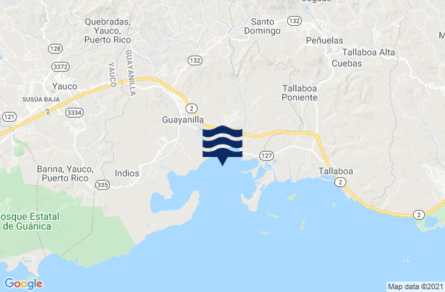 Playa Barrio, Puerto Ricoの潮見表地図