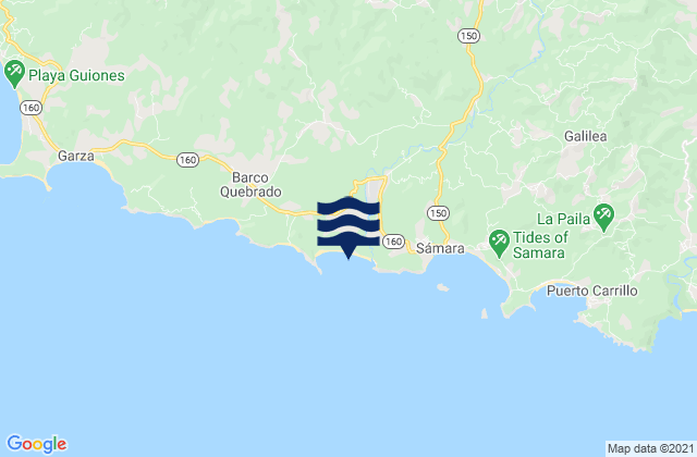 Playa Buena Vista, Costa Ricaの潮見表地図