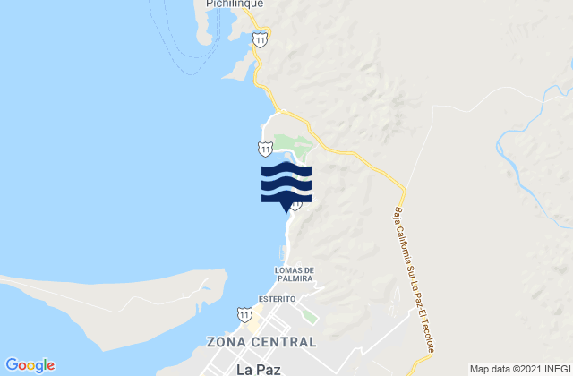 Playa Coromuel, Mexicoの潮見表地図