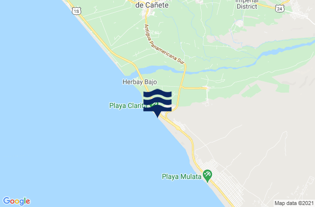 Playa Cóndor, Peruの潮見表地図