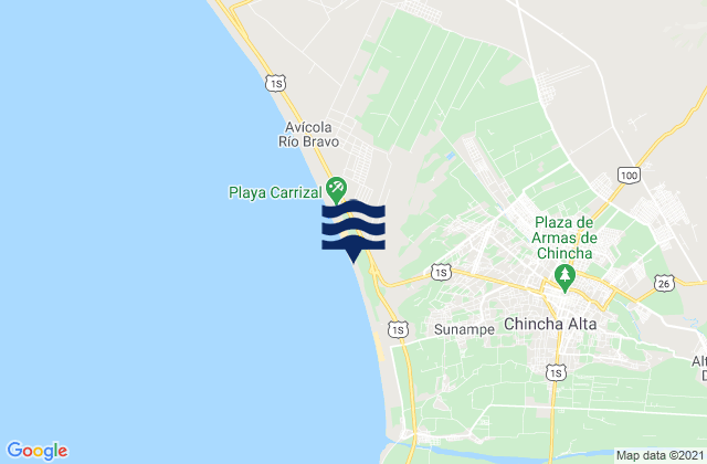 Playa El Silencío, Peruの潮見表地図