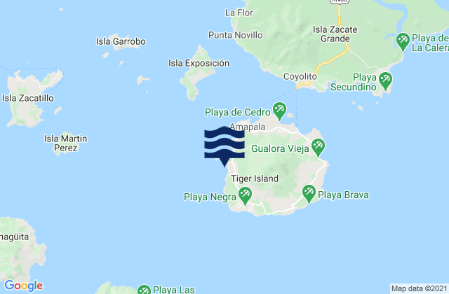 Playa Grande, Hondurasの潮見表地図