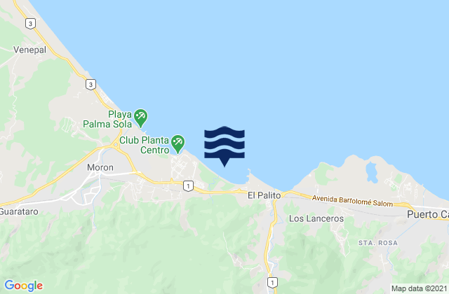 Playa Los Cuatro, Venezuelaの潮見表地図