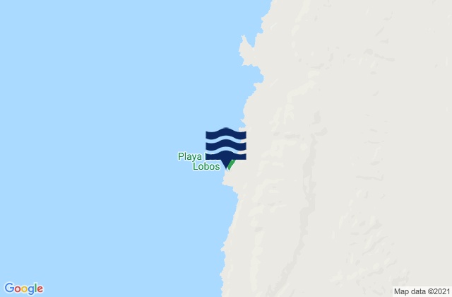 Playa Los Lobos, Chileの潮見表地図