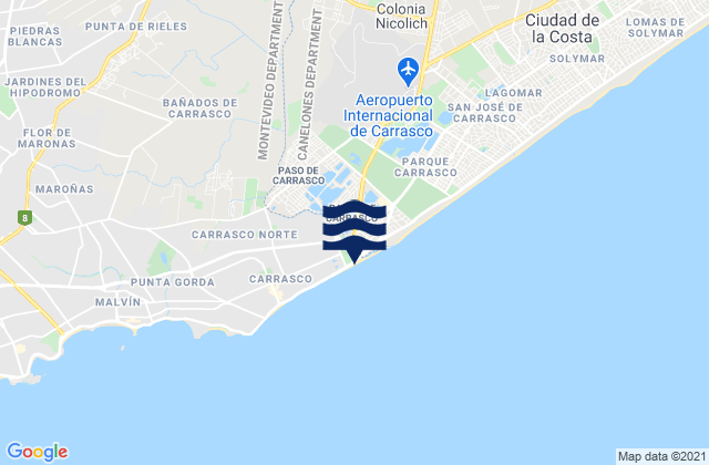 Playa Miramar, Uruguayの潮見表地図