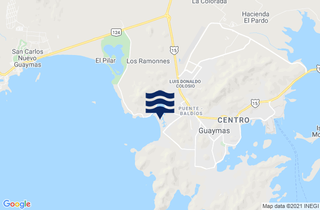 Playa Miramar, Mexicoの潮見表地図