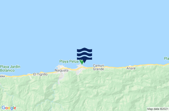 Playa Pelua, Venezuelaの潮見表地図