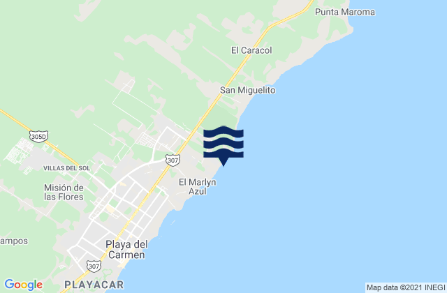 Playa Princess, Mexicoの潮見表地図
