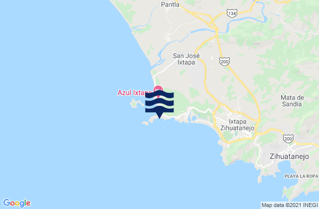 Playa Quieta, Mexicoの潮見表地図