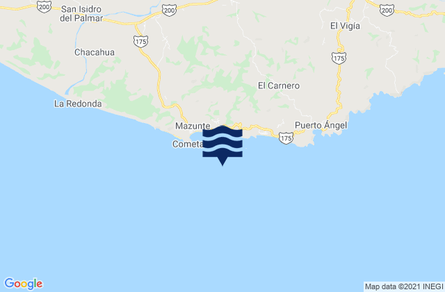 Playa San Agustinillo, Mexicoの潮見表地図