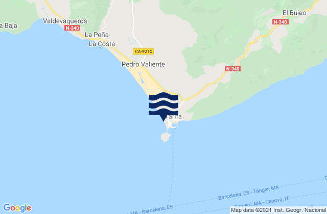 Playa Santa Catalina, Spainの潮見表地図