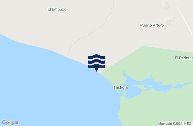 Playa Tastiota, Mexicoの潮見表地図