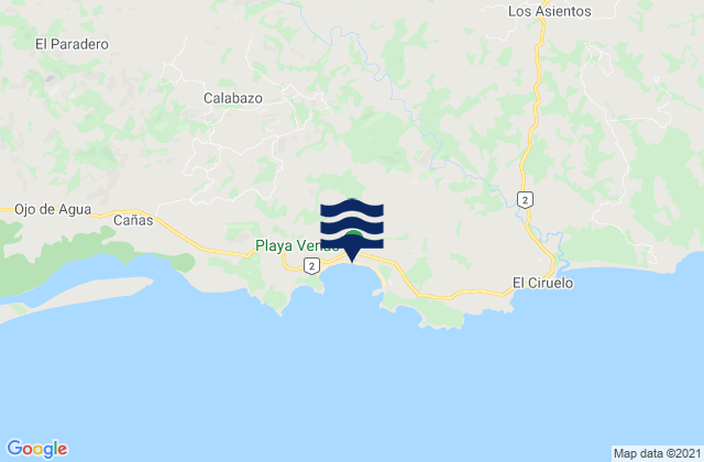 Playa Venado, Panamaの潮見表地図