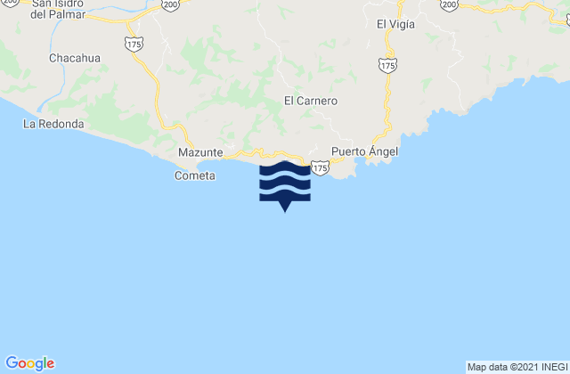 Playa Zipolite, Mexicoの潮見表地図