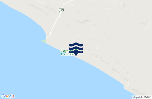 Playa de Lomitas, Peruの潮見表地図