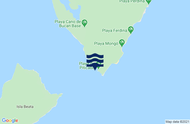 Playa de Piticabo, Dominican Republicの潮見表地図