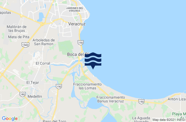 Playa de la Libertad, Mexicoの潮見表地図