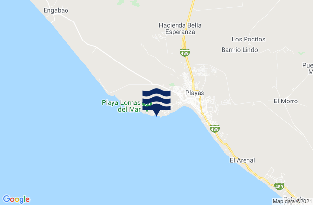 Playas (Guayaquil), Ecuadorの潮見表地図
