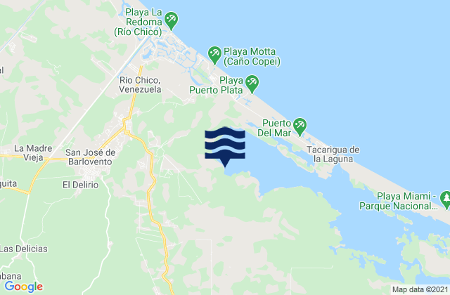 Playita, Venezuelaの潮見表地図