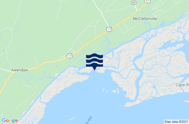 Pleasant Hill Landing (Santee River), United Statesの潮見表地図