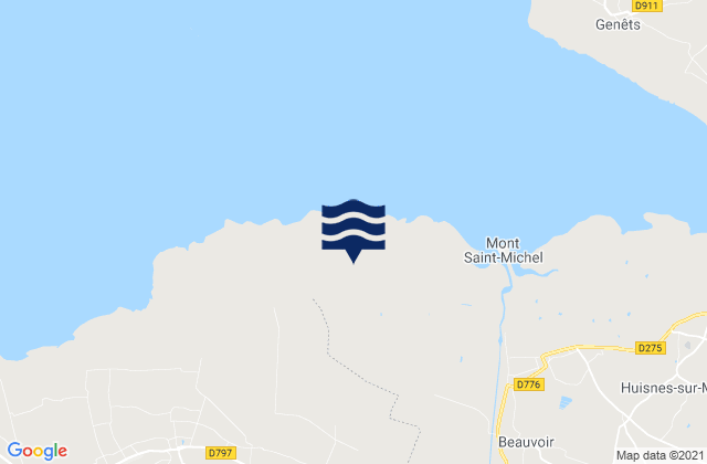 Pleine-Fougères, Franceの潮見表地図