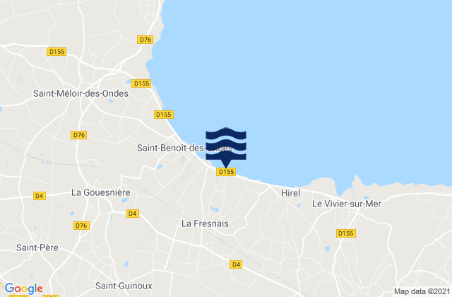Plerguer, Franceの潮見表地図