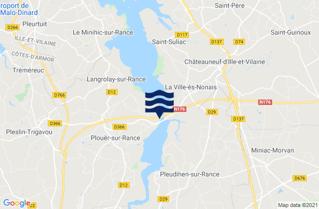 Pleudihen-sur-Rance, Franceの潮見表地図