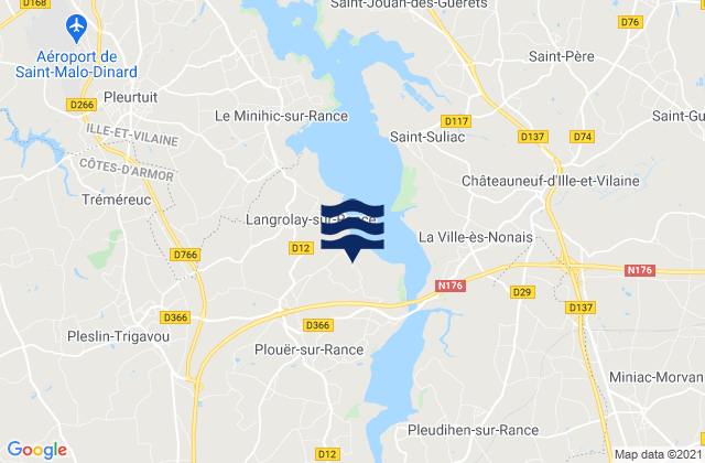 Plouër-sur-Rance, Franceの潮見表地図