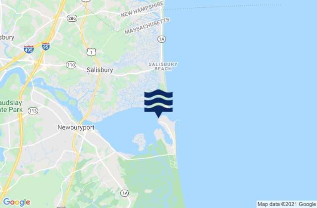 Plum Island (Merrimack River Entrance), United Statesの潮見表地図