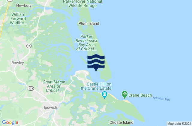 Plum Island South, United Statesの潮見表地図