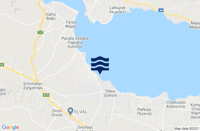 Pláka Dílesi, Greeceの潮見表地図