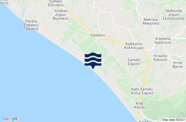 Plátanos, Greeceの潮見表地図
