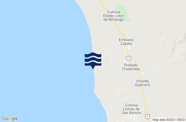 Poblado Chulavista (El Chorizo), Mexicoの潮見表地図