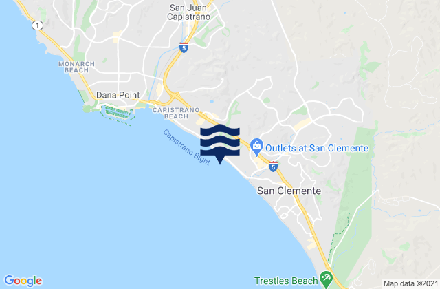 Poche Beach, United Statesの潮見表地図
