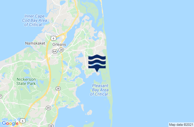 Pochet Island, United Statesの潮見表地図