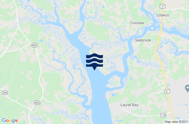 Pocotaligo River 4 mi above entrance, United Statesの潮見表地図