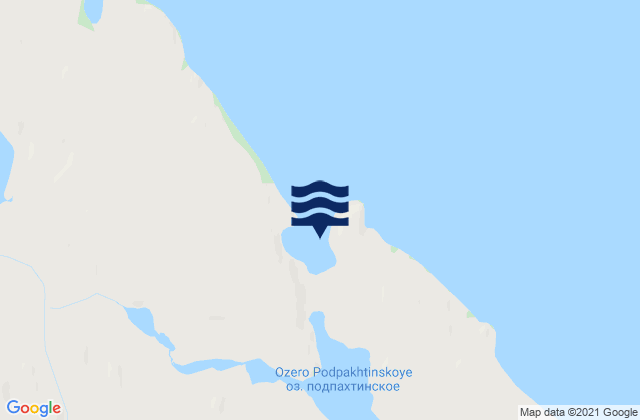 Podpakhta Bay, Russiaの潮見表地図