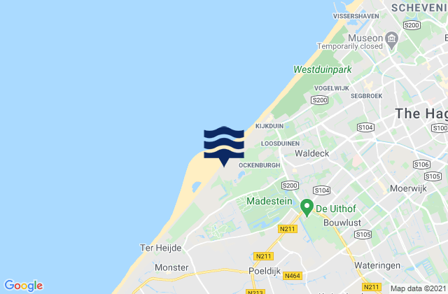 Poeldijk, Netherlandsの潮見表地図