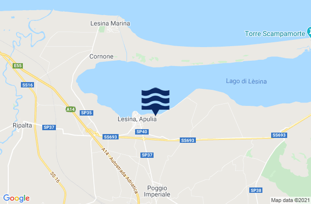 Poggio Imperiale, Italyの潮見表地図