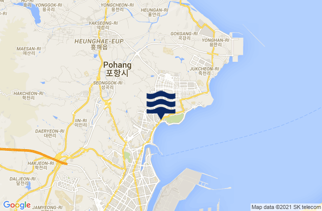 Pohang-si, South Koreaの潮見表地図