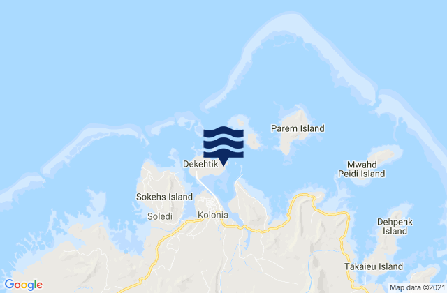 Pohnpei Harbor Pohnpei Island, Micronesiaの潮見表地図