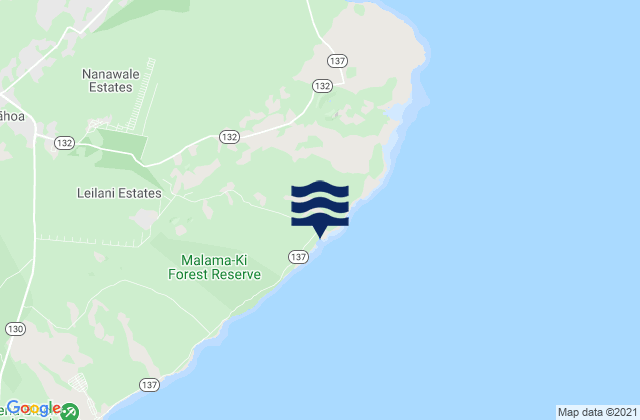 Pohoiki Bay, United Statesの潮見表地図