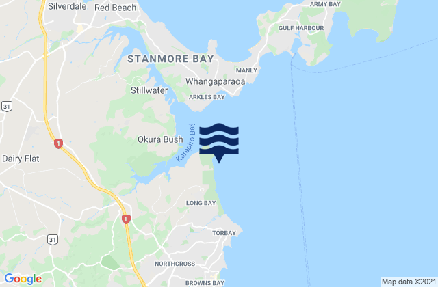 Pohutukawa Bay, New Zealandの潮見表地図